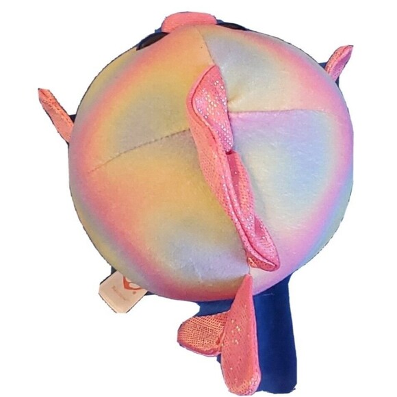 Ty 2014 Beanie Ballz Rainbow Pastel Tie Dye  Fish Retired Approx 5" - Picture 3 of 14